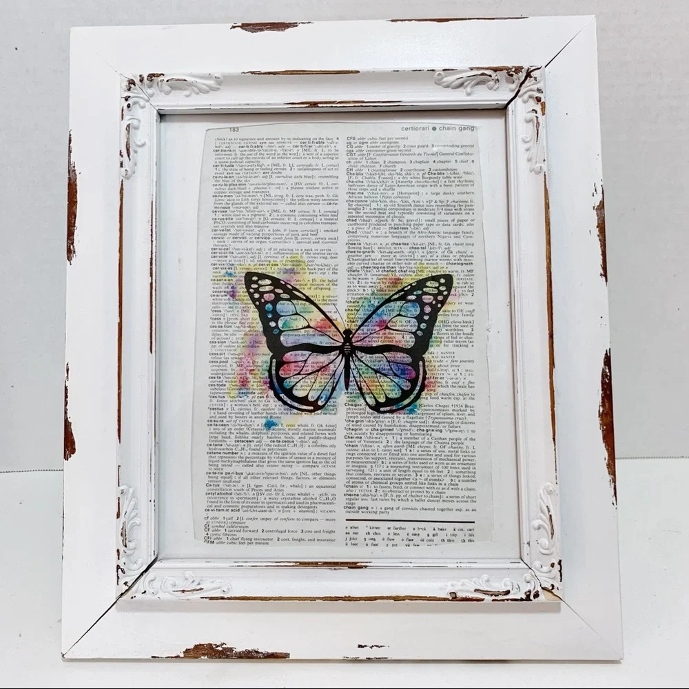 Dictionary Art Print, Butterfly, Vintage Art Print, Dictionary Print